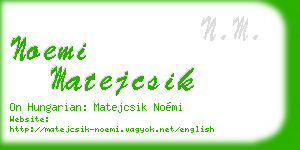 noemi matejcsik business card